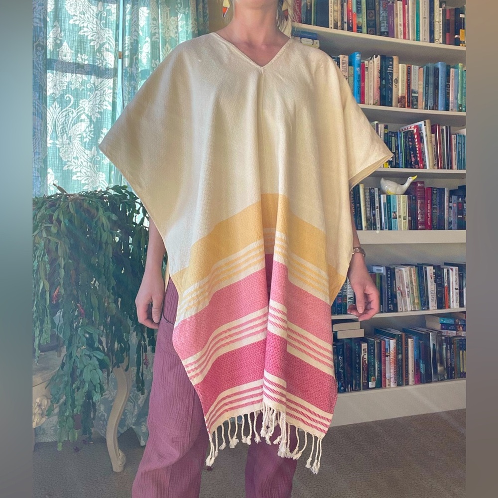 Cotton Indian boho poncho